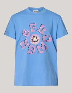 Artwork T-shirt Blauw