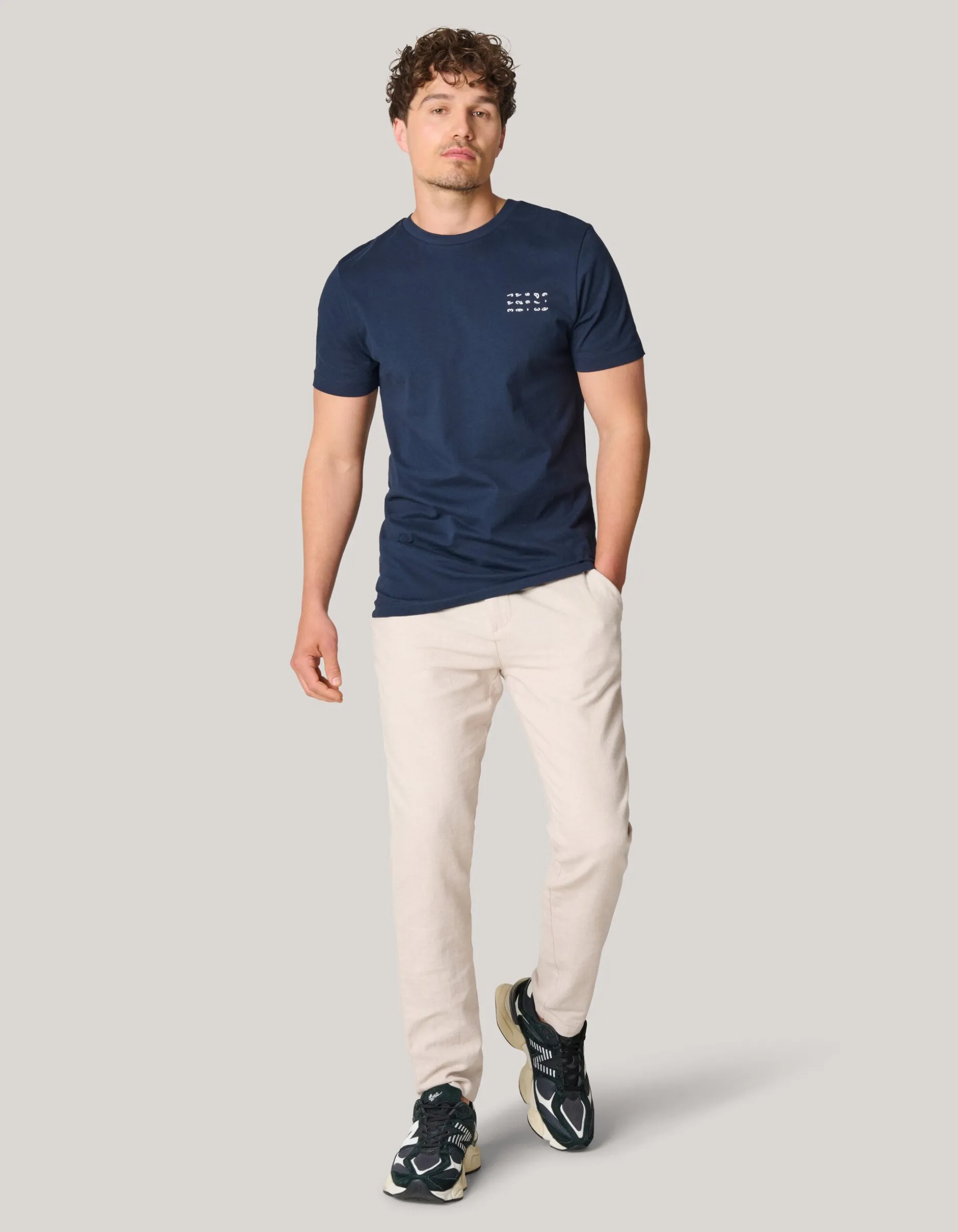 Artwork T-shirt Donkerblauw