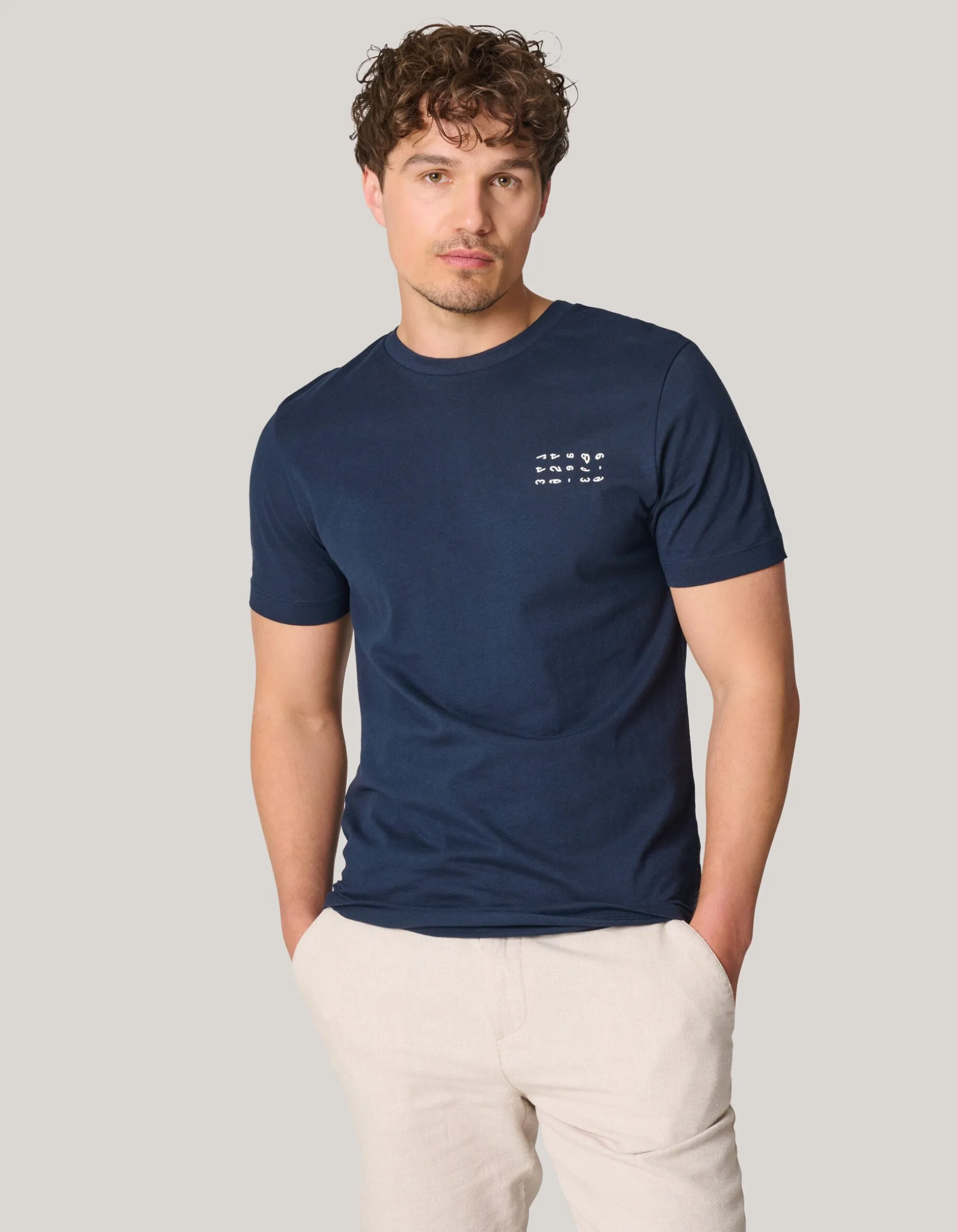Artwork T-shirt Donkerblauw