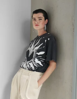 Artwork T-shirt Donkergrijs