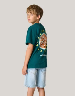 Artwork T-shirt Donkergroen