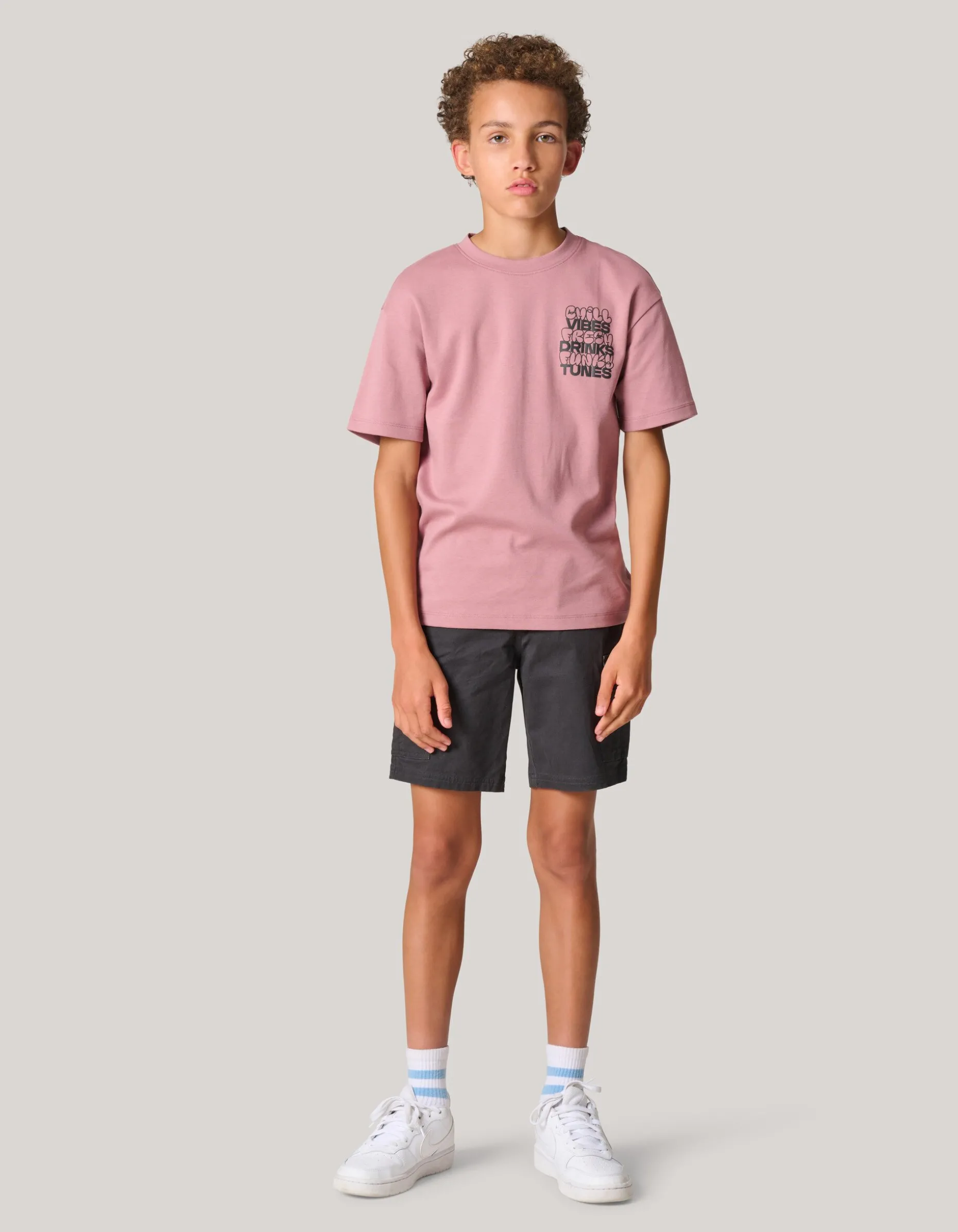 Artwork T-shirt Donkerroze