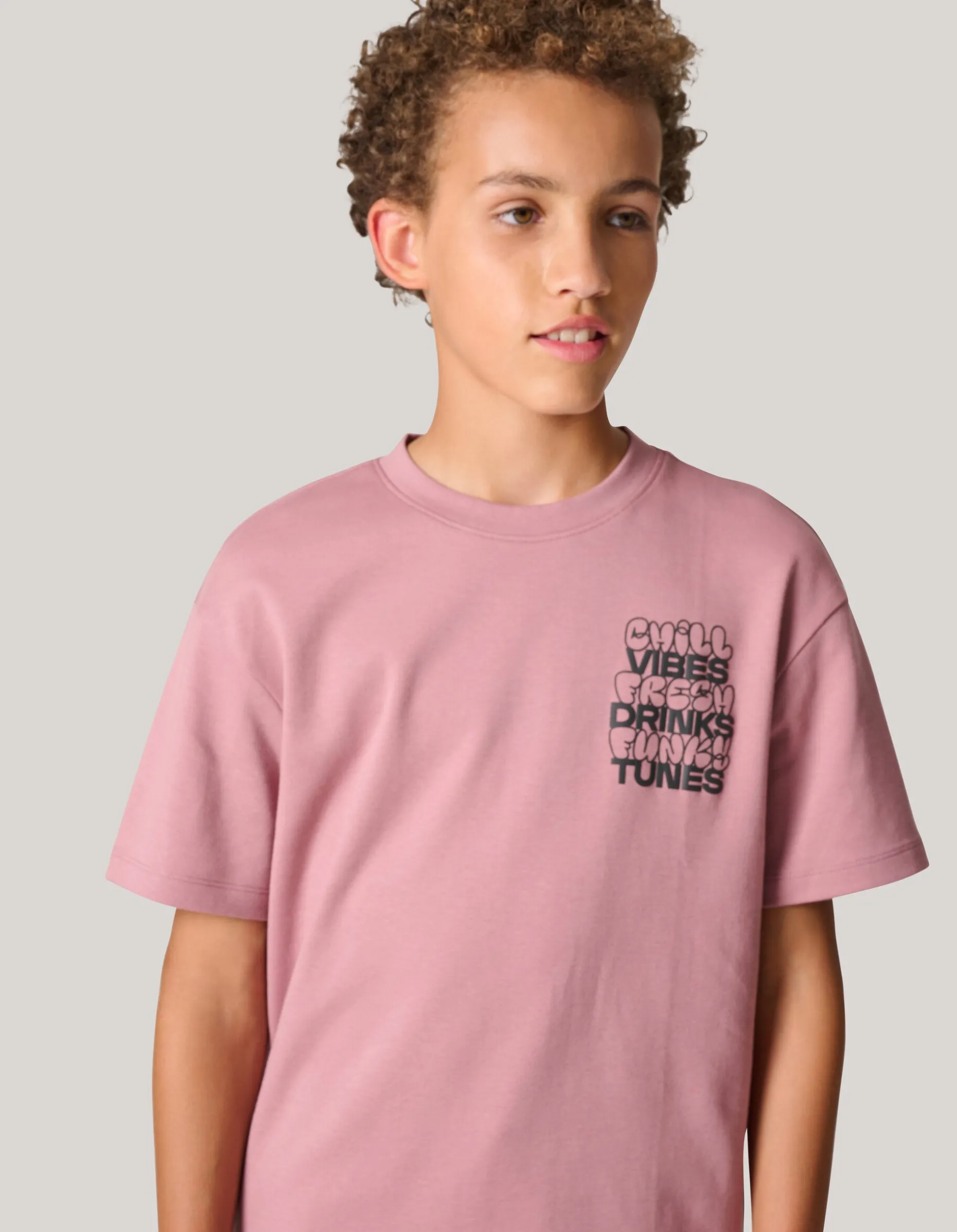 Artwork T-shirt Donkerroze