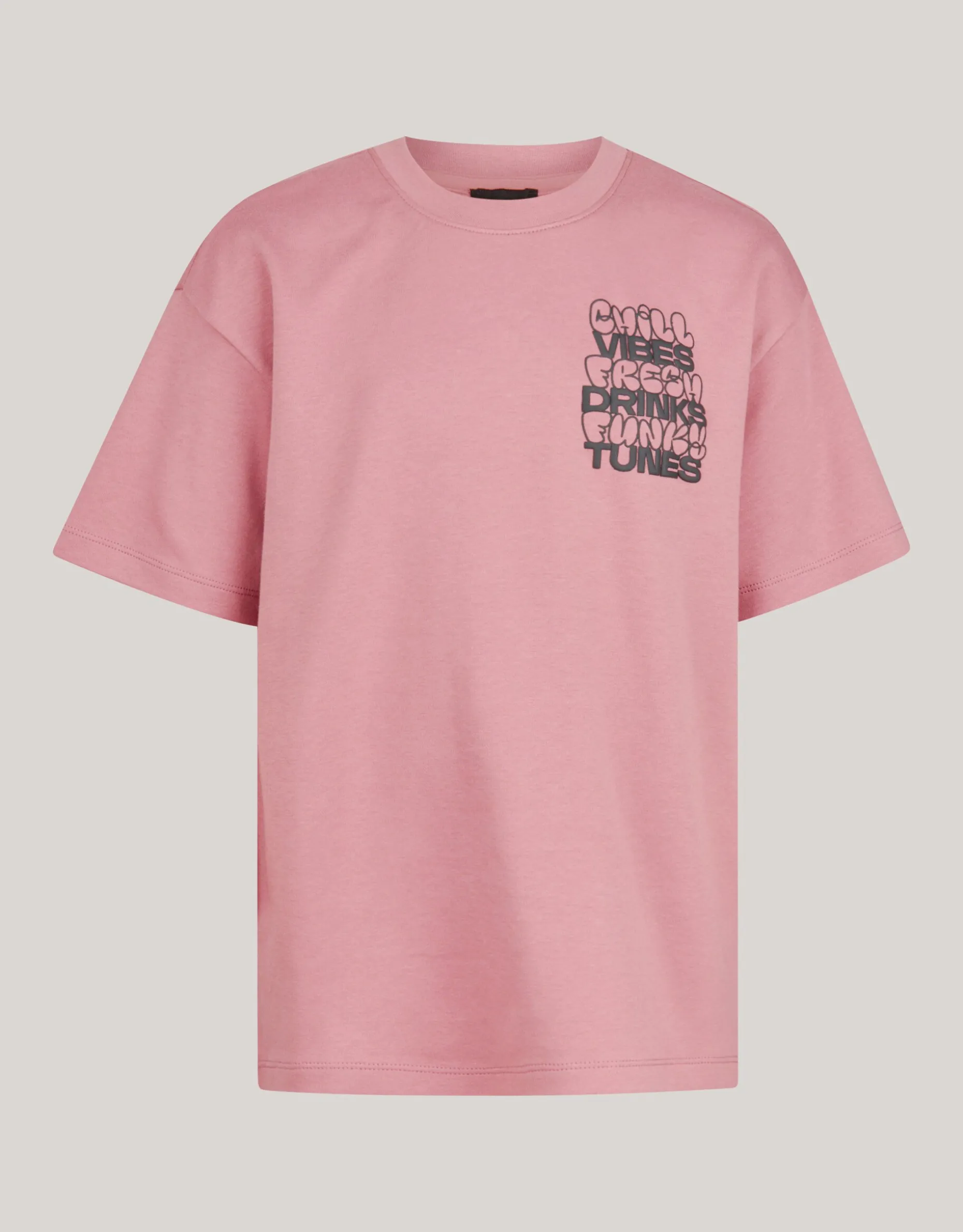 Artwork T-shirt Donkerroze