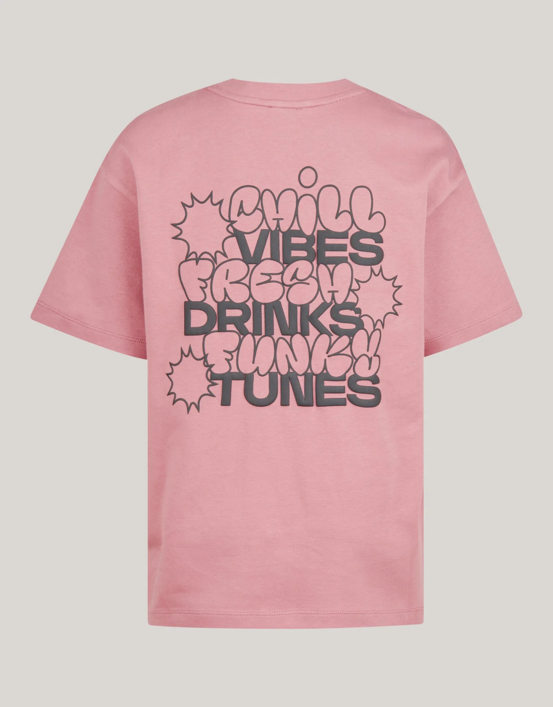 Artwork T-shirt Donkerroze