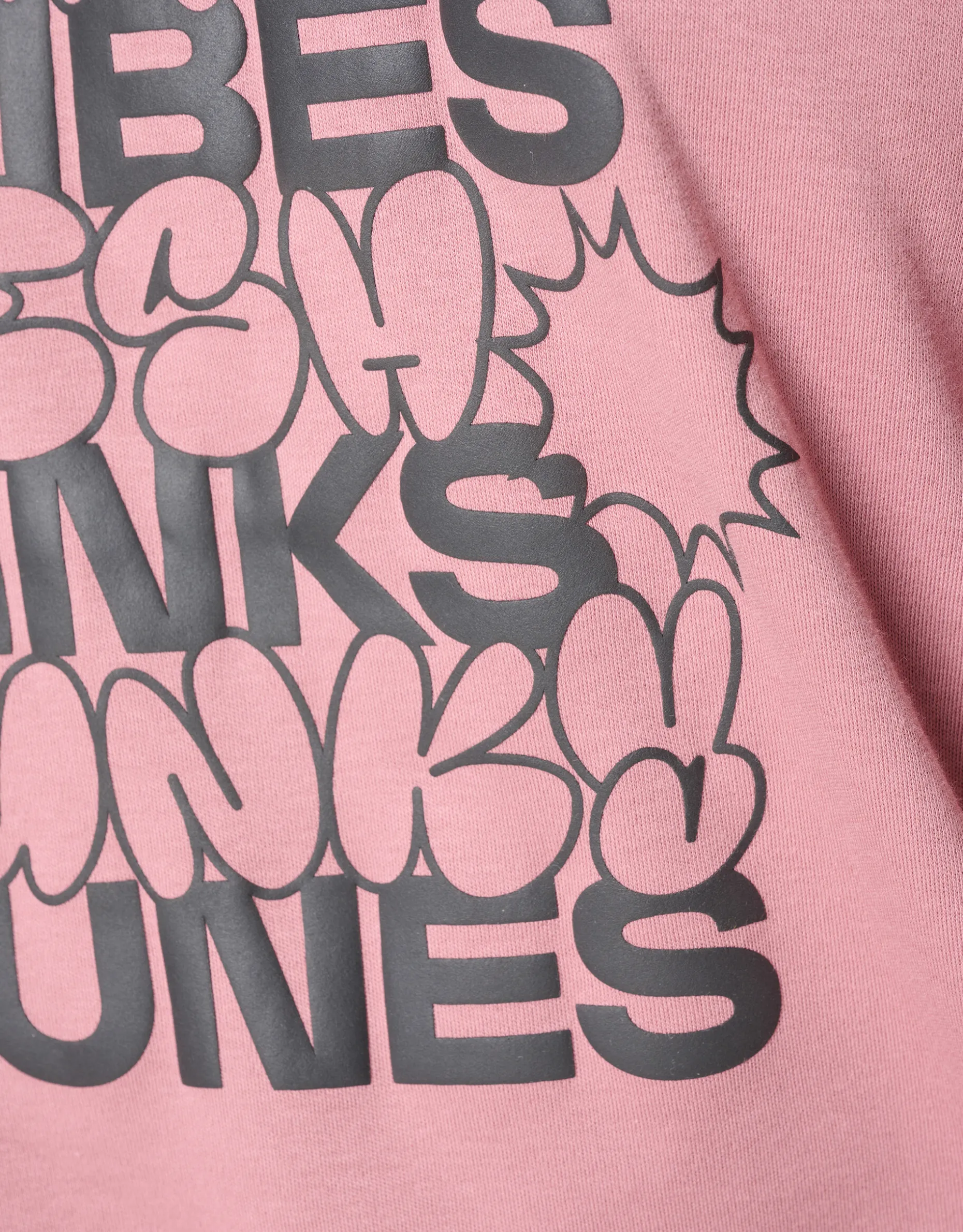 Artwork T-shirt Donkerroze