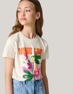 Artwork T-shirt Gebroken Wit