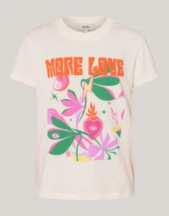 Artwork T-shirt Gebroken Wit