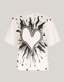 Artwork T-shirt Gebroken Wit