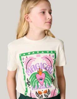 Artwork T-shirt Gebroken Wit