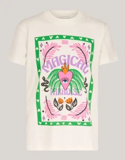 Artwork T-shirt Gebroken Wit