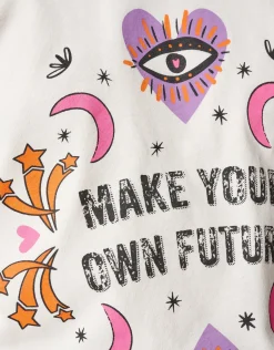 Artwork T-shirt Gebroken Wit