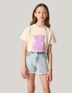 Artwork T-shirt Gebroken Wit