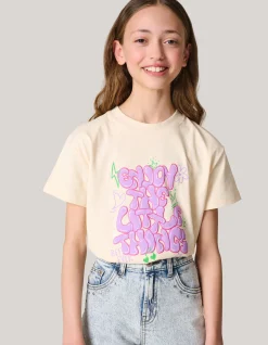 Artwork T-shirt Gebroken Wit