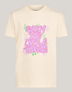 Artwork T-shirt Gebroken Wit