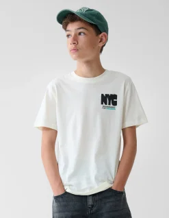 Artwork T-shirt Gebroken Wit