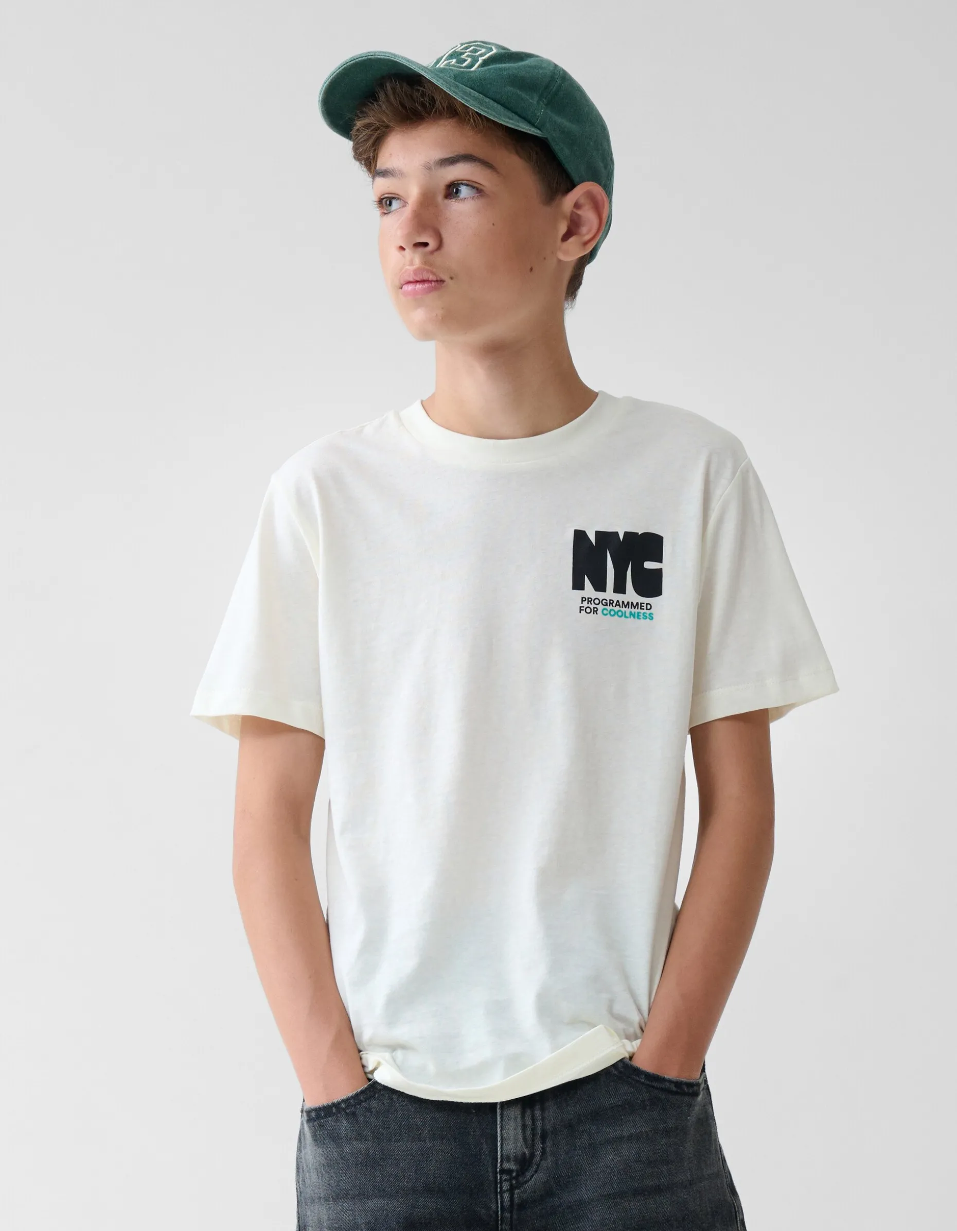 Artwork T-shirt Gebroken Wit