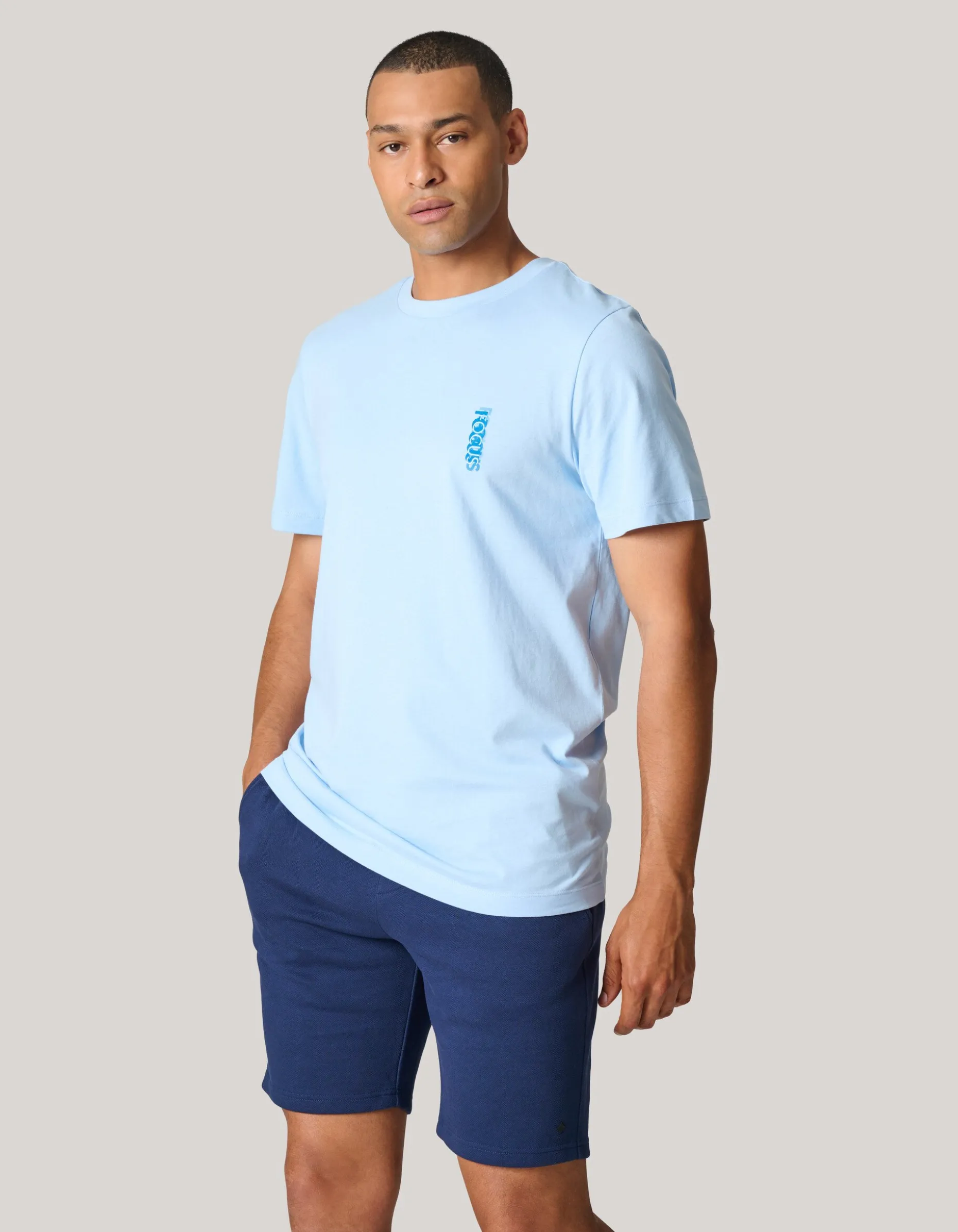 Artwork T-shirt Lichtblauw