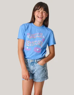 Artwork T-shirt Lichtblauw