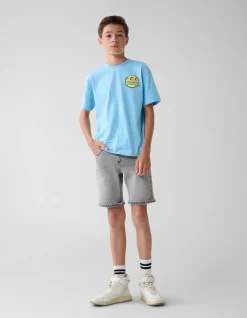 Artwork T-shirt Lichtblauw