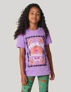 Artwork T-shirt Paars