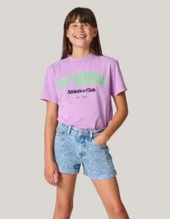 Artwork T-shirt Paars