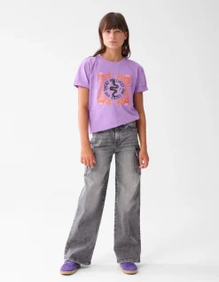 Artwork T-shirt Paars