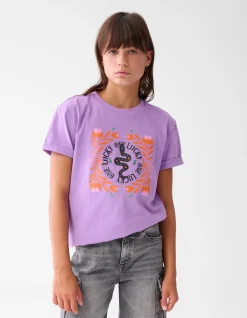 Artwork T-shirt Paars