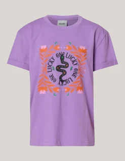 Artwork T-shirt Paars