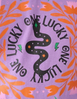 Artwork T-shirt Paars