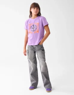 Artwork T-shirt Paars