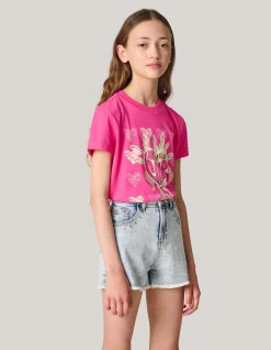 Artwork T-shirt Roze