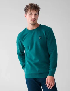 Badge Sweater Donkergroen