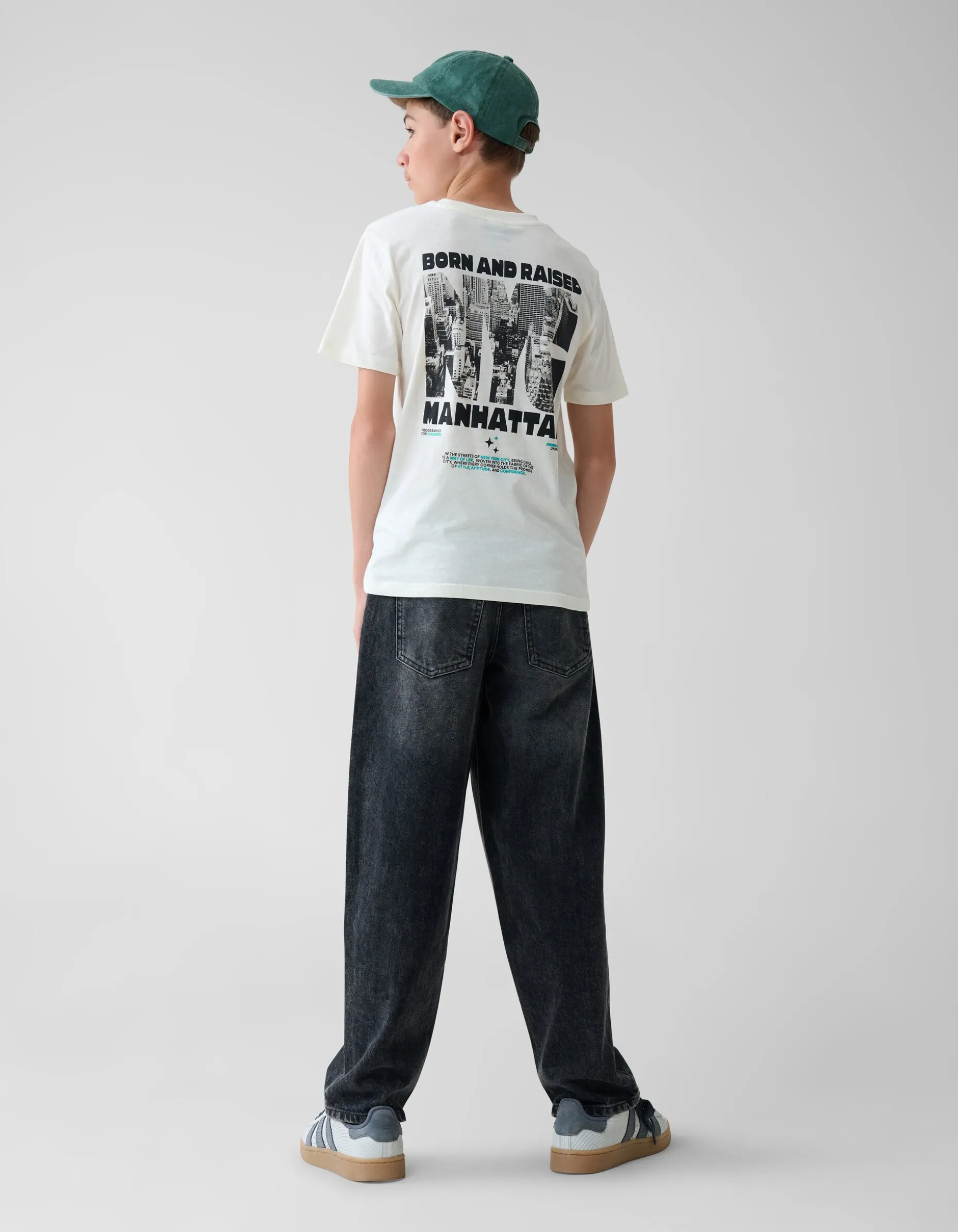 Baggy Fit Jeans Donkergrijs