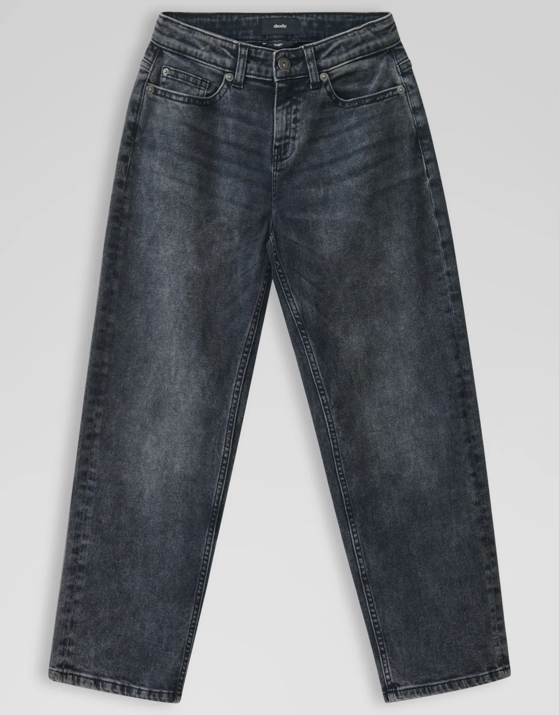 Baggy Fit Jeans Donkergrijs