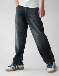 Baggy Fit Jeans Donkergrijs