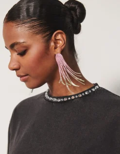Balayage Strass Oorbellen Roze By Fred