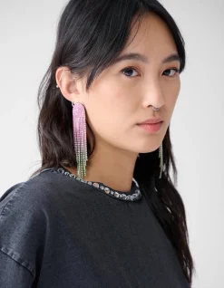 Balayage Strass Oorbellen Roze By Fred