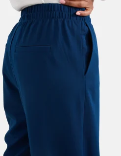 Basic Wide Leg Broek Blauw