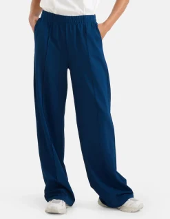 Basic Wide Leg Broek Blauw