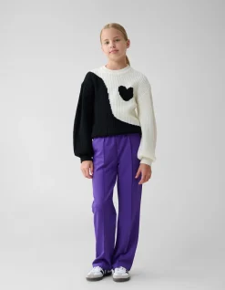 Basic Wide Leg Broek Paars