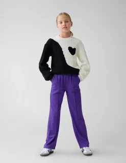 Basic Wide Leg Broek Paars