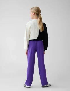 Basic Wide Leg Broek Paars