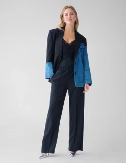 Basic Wide Leg Broek Zwart