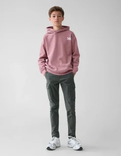 Basis Artwork Hoodie Donkerroze