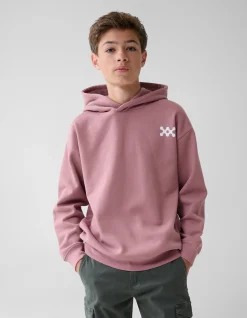 Basis Artwork Hoodie Donkerroze