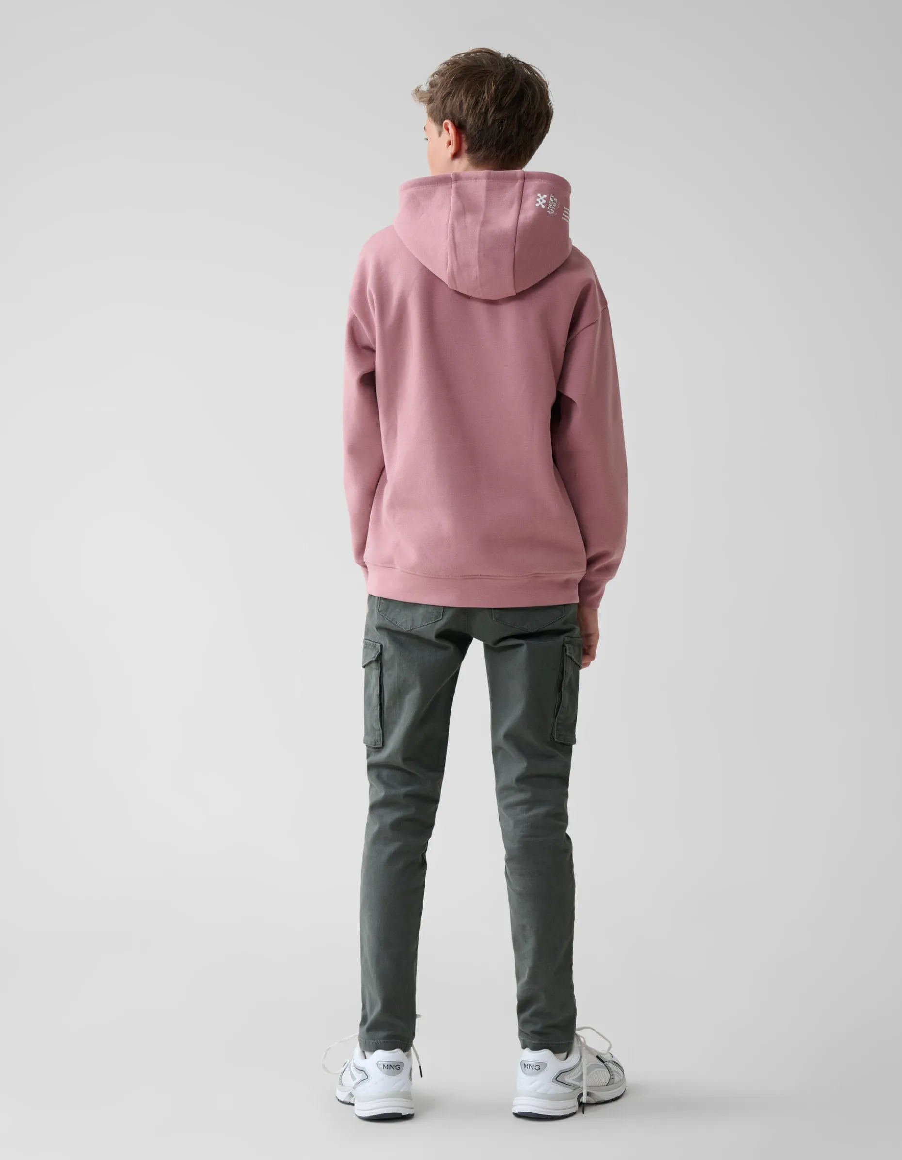 Basis Artwork Hoodie Donkerroze