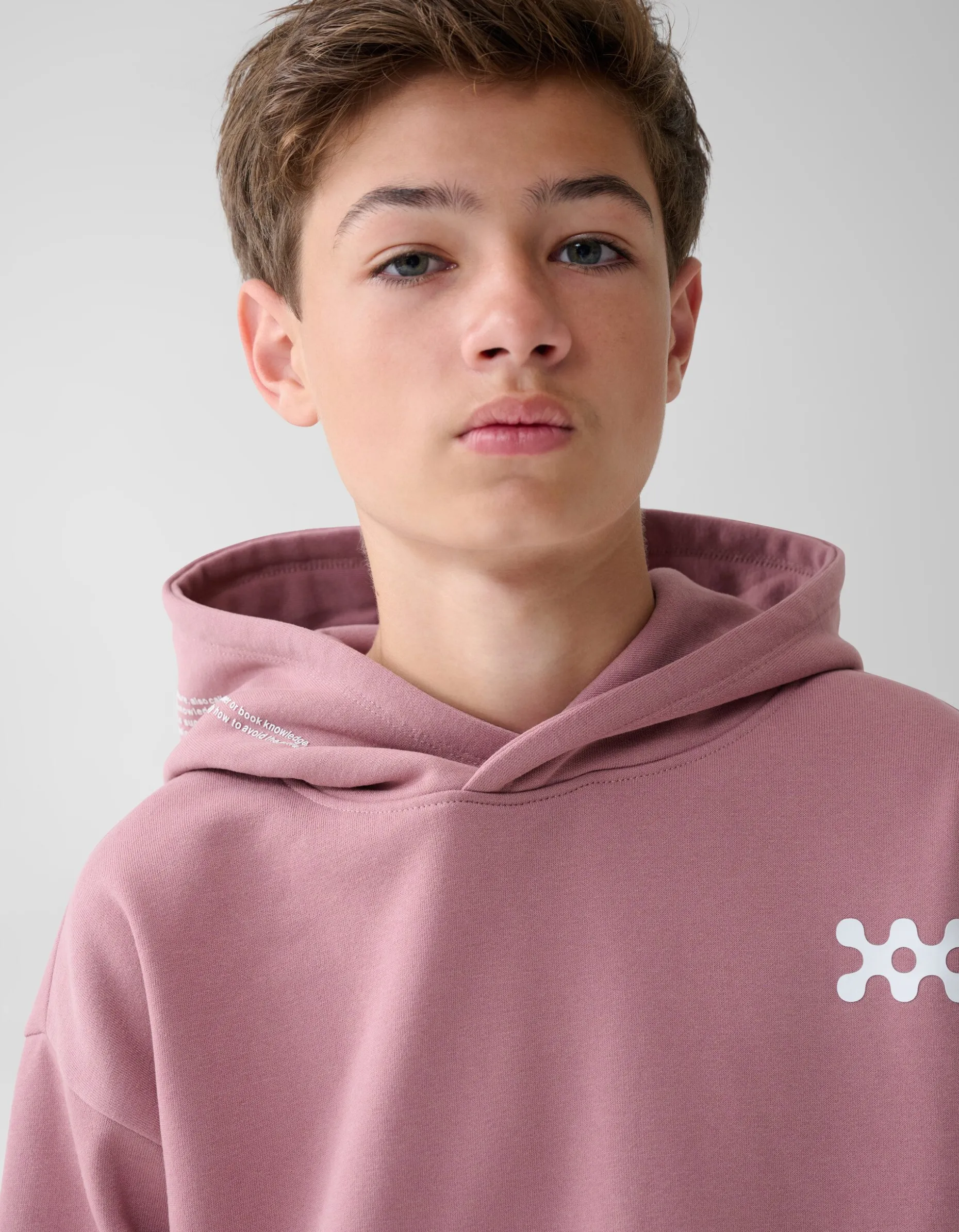 Basis Artwork Hoodie Donkerroze