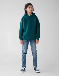 Basis Artwork Hoodie Donkergroen