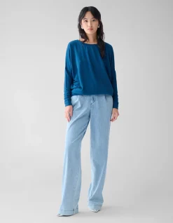 Basis Oversized Top Donkerblauw